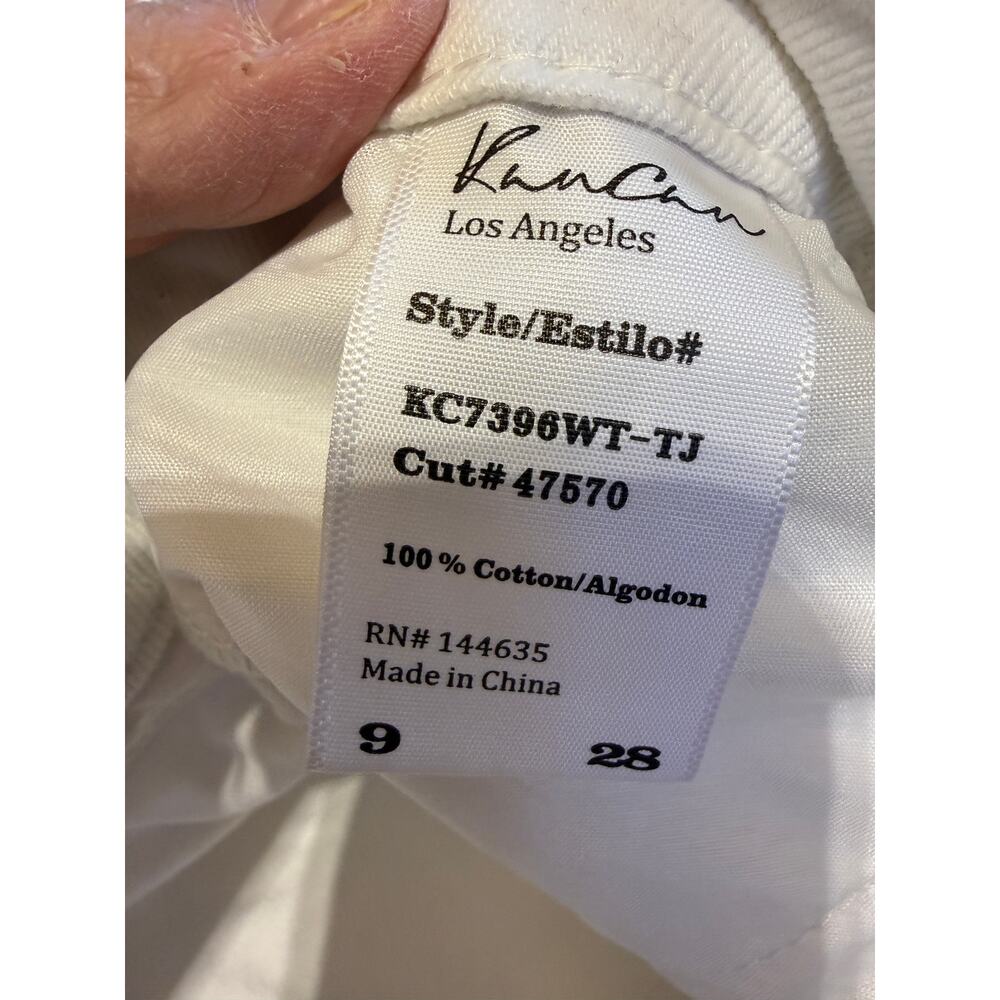 KanCan White Wide Leg High Waisted Button Fly Jeans Size 9/28 - Picture 9 of 12
